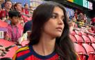 Inés Garcia, novia de Lamine Yamal, en una foto publicada en su perfil de Instagram viendo en el campo uno de los partidos de la selección española en el Mundial de Fútbol
