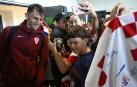 Ante Budimir, a su llegada a Croacia el pasado 4 de julio después de haber disputado el Mundial