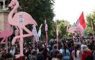 Una de las últimas protestas en las calles de Tirana
