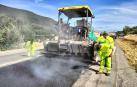 Obras de rehabilitación de firme en una carretera de Navarra