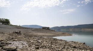 El embalse de Yesa, en una foto del pasado 19 de agosto