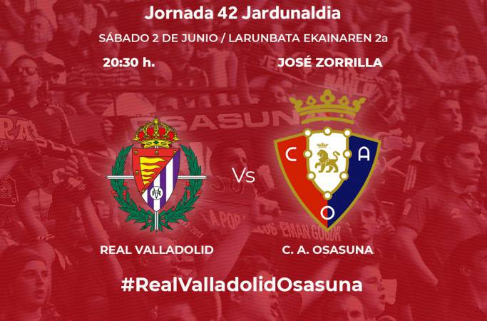 Abierta la inscripción al sorteo de entradas para el Valladolid-Osasuna ...